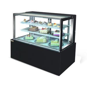 Angle droit vitrine de présentation pâtisserie
