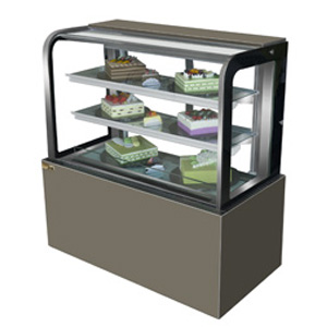 Angle droit vitrine de présentation pâtisserie