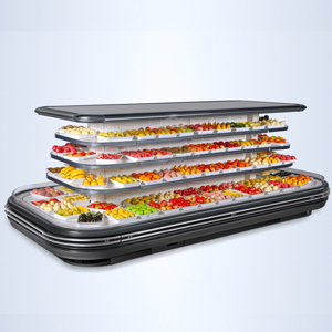 Arrondi vitrine murale professionnelle